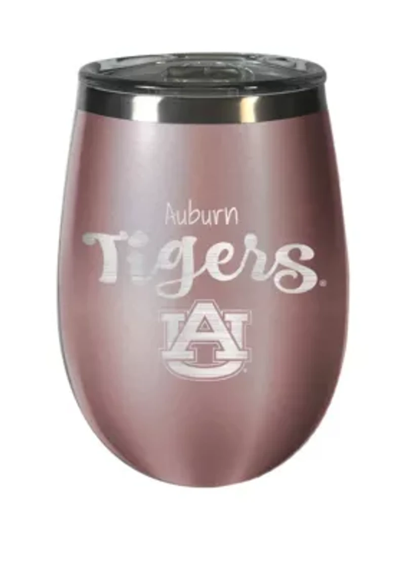 NCAA Auburn Tigers 12 Ounce Rose Gold Wine Tumbler