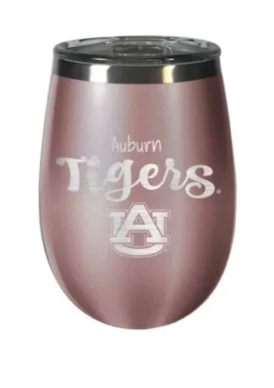 NCAA Auburn Tigers 12 Ounce Rose Gold Wine Tumbler