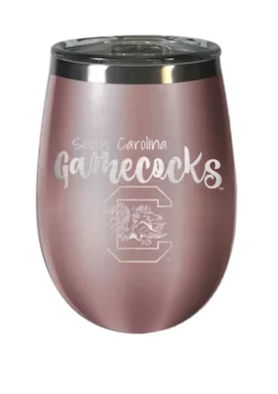 NCAA USC Gamecocks 12 Ounce Rose Gold Wine Tumbler