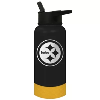 NFL Pittsburgh Steelers 32oz Thirst Waterbottle:32 Ounces:Black