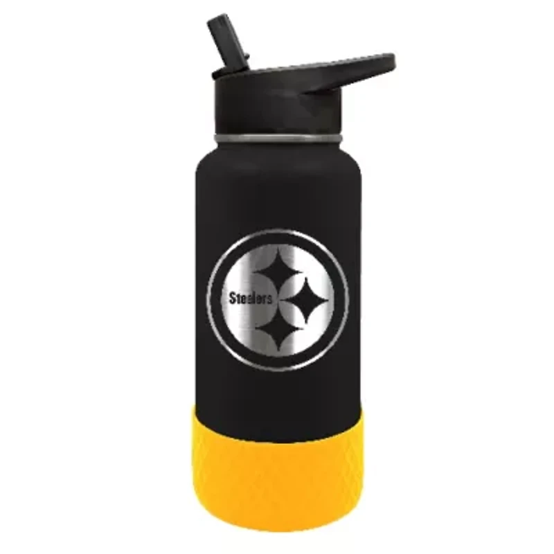 NFL Pittsburgh Steelers 32oz Thirst Waterbottle:32 Ounces:Black