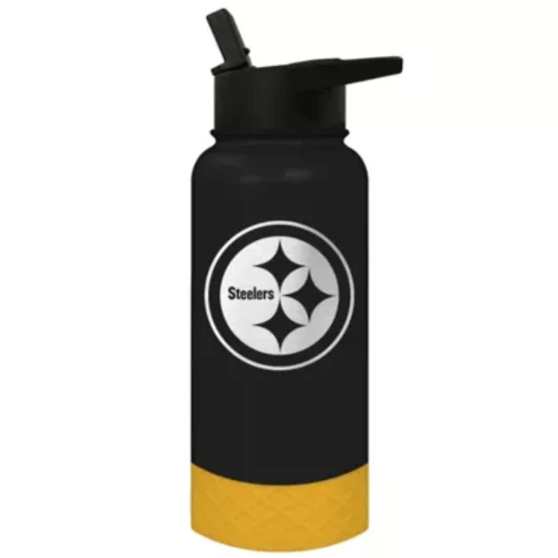 NFL Pittsburgh Steelers 32oz Thirst Waterbottle:32 Ounces:Black