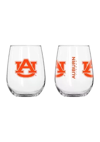 Auburn Tigers NCAA Auburn 16oz Gameday Curved Beverage Glass
