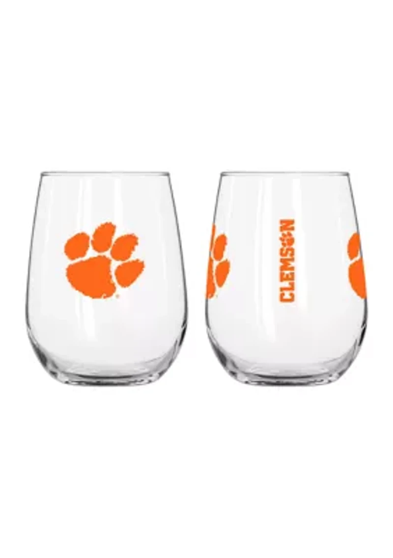 Clemson Tigers NCAA Clemson 16oz Gameday Curved Beverage Glass