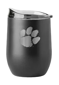 Clemson Tigers NCAA Clemson 16oz Etch Black Powder Coat Curved Beverage