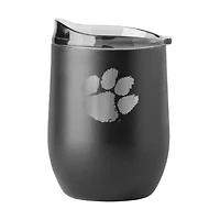Clemson Tigers NCAA Clemson 16oz Etch Black Powder Coat Curved Beverage