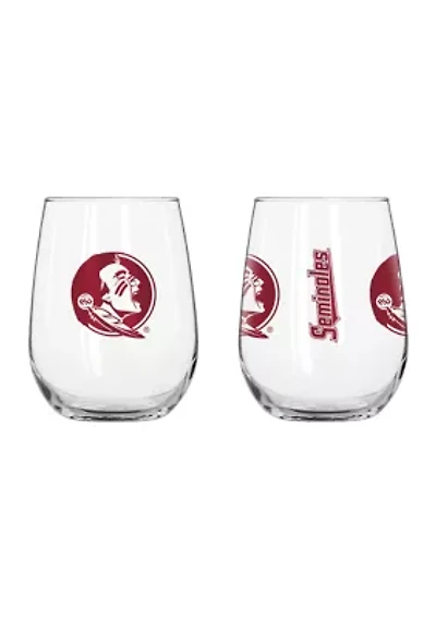 Florida State Seminoles NCAA Florida State 16oz Gameday Curved Beverage Glass