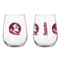 Florida State Seminoles NCAA Florida State 16oz Gameday Curved Beverage Glass