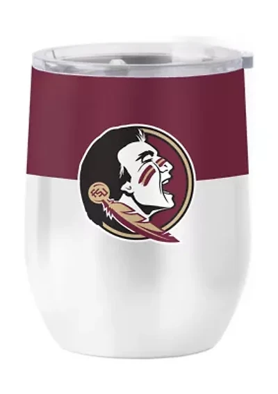 Florida State Seminoles NCAA FL State Colorblock 16oz Stainless Curved Beverage