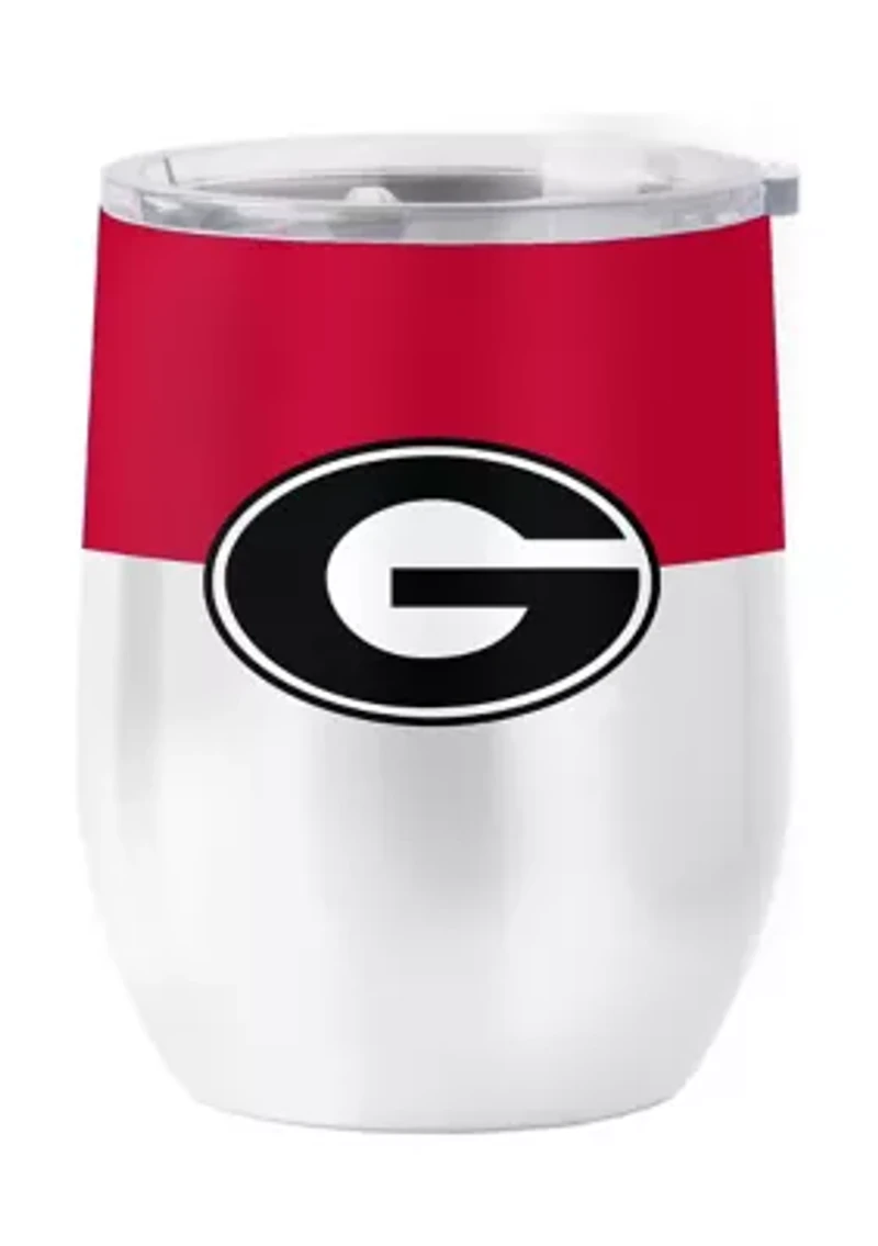 NCAA Georgia Bulldogs 16oz. Colorblock Stainless Curved Tumbler