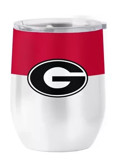 NCAA Georgia Bulldogs 16oz. Colorblock Stainless Curved Tumbler