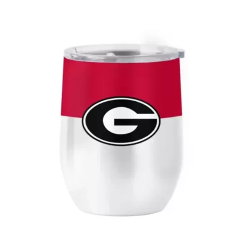 NCAA Georgia Bulldogs 16oz. Colorblock Stainless Curved Tumbler
