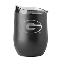 Georgia Bulldogs NCAA Georgia 16oz Etch Black Powder Coat Curved Beverage