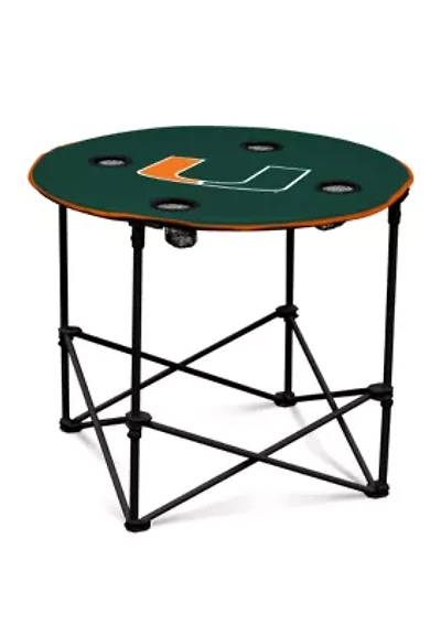 NCAA Miami Hurricanes 30 Inch x 30 Inch x 24 Inch Round Table