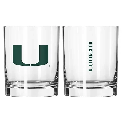 Miami (FL) Hurricanes NCAA Miami 14oz Gameday Rocks Glass