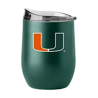 Miami (FL) Hurricanes NCAA Miami 16oz Flipside Powder Coat Curved Beverage