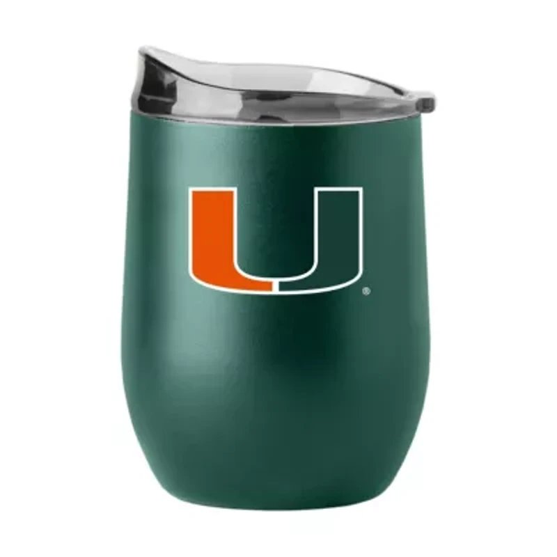 Miami (FL) Hurricanes NCAA Miami 16oz Flipside Powder Coat Curved Beverage
