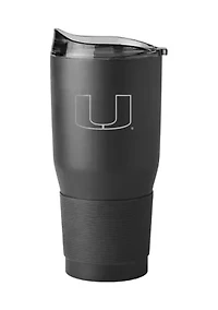 Miami (FL) Hurricanes NCAA Miami 30oz Etch Black Powder Coat Tumbler