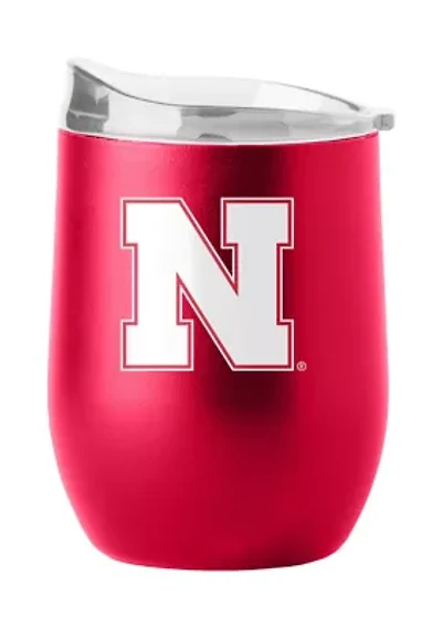 Nebraska Cornhuskers NCAA Nebraska 16oz Flipside Powder Coat Curved Beverage
