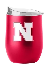 Nebraska Cornhuskers NCAA Nebraska 16oz Flipside Powder Coat Curved Beverage