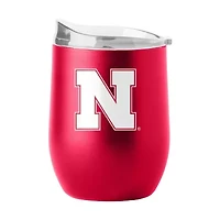Nebraska Cornhuskers NCAA Nebraska 16oz Flipside Powder Coat Curved Beverage