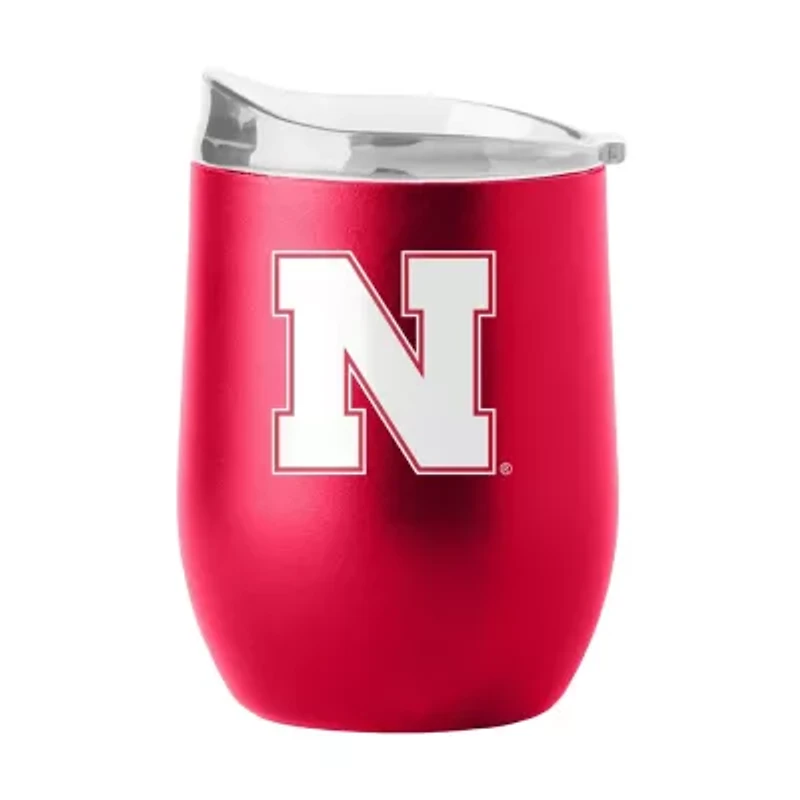 Nebraska Cornhuskers NCAA Nebraska 16oz Flipside Powder Coat Curved Beverage