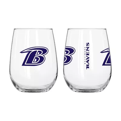 NFL Baltimore Ravens 16oz Gameday Curved Beverage Glass