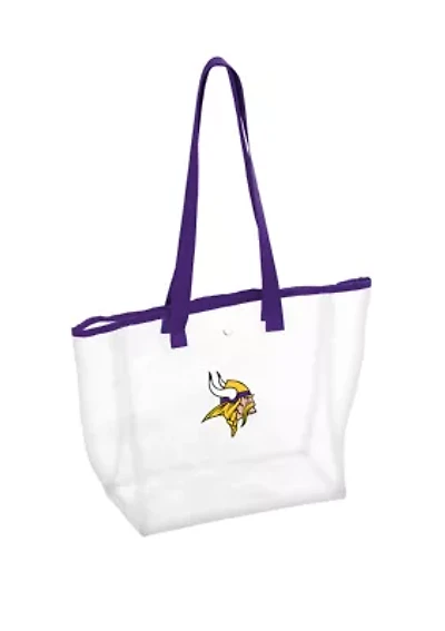 NFL Minnesota Vikings 12 in x 6 in x 12 in Clear Tote