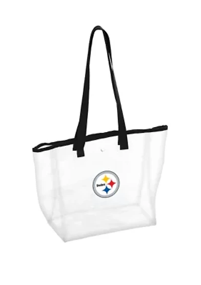 NFL Pittsburgh Steelers 12 in x 6 in x 12 in Clear Tote 