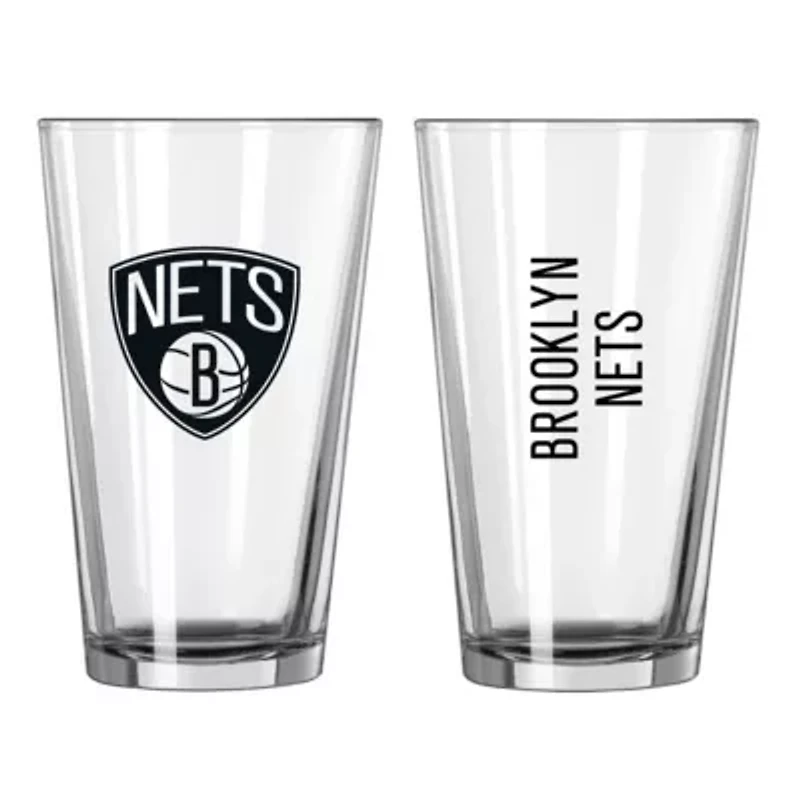 NBA Brooklyn Nets 16oz. Team Wordmark Game Day Pint Glass