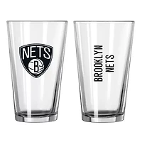 NBA Brooklyn Nets 16oz. Team Wordmark Game Day Pint Glass