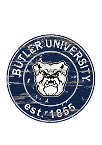 NCAA Butler University Bulldogs Distressed Round Sign