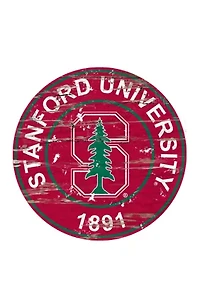 NCAA Stanford Cardinals Distressed Round Sign