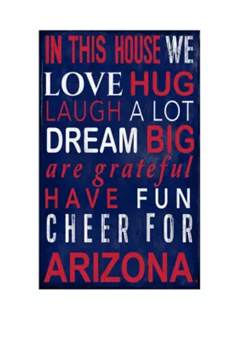 NCAA ArizonaWildcats In This House Sign