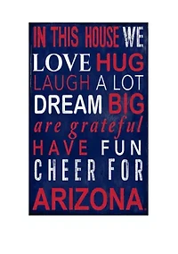 NCAA ArizonaWildcats In This House Sign