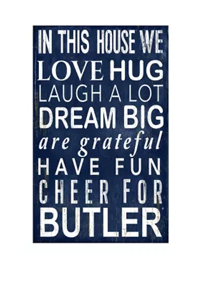 NCAA Butler Bulldogs In This House Sign
