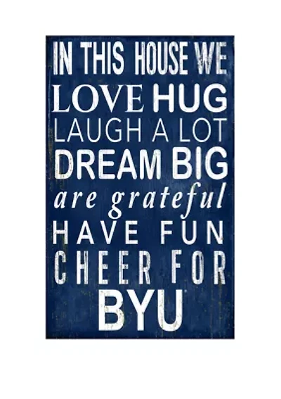 NCAA BYU Cougars In This House Sign
