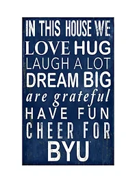 NCAA BYU Cougars In This House Sign