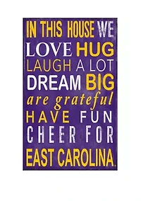 NCAA East Carolina Pirates In This House Sign