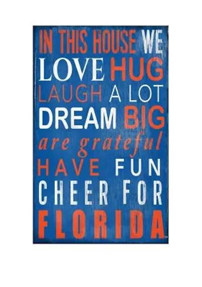 NCAA University of Florida Gators In This House Sign