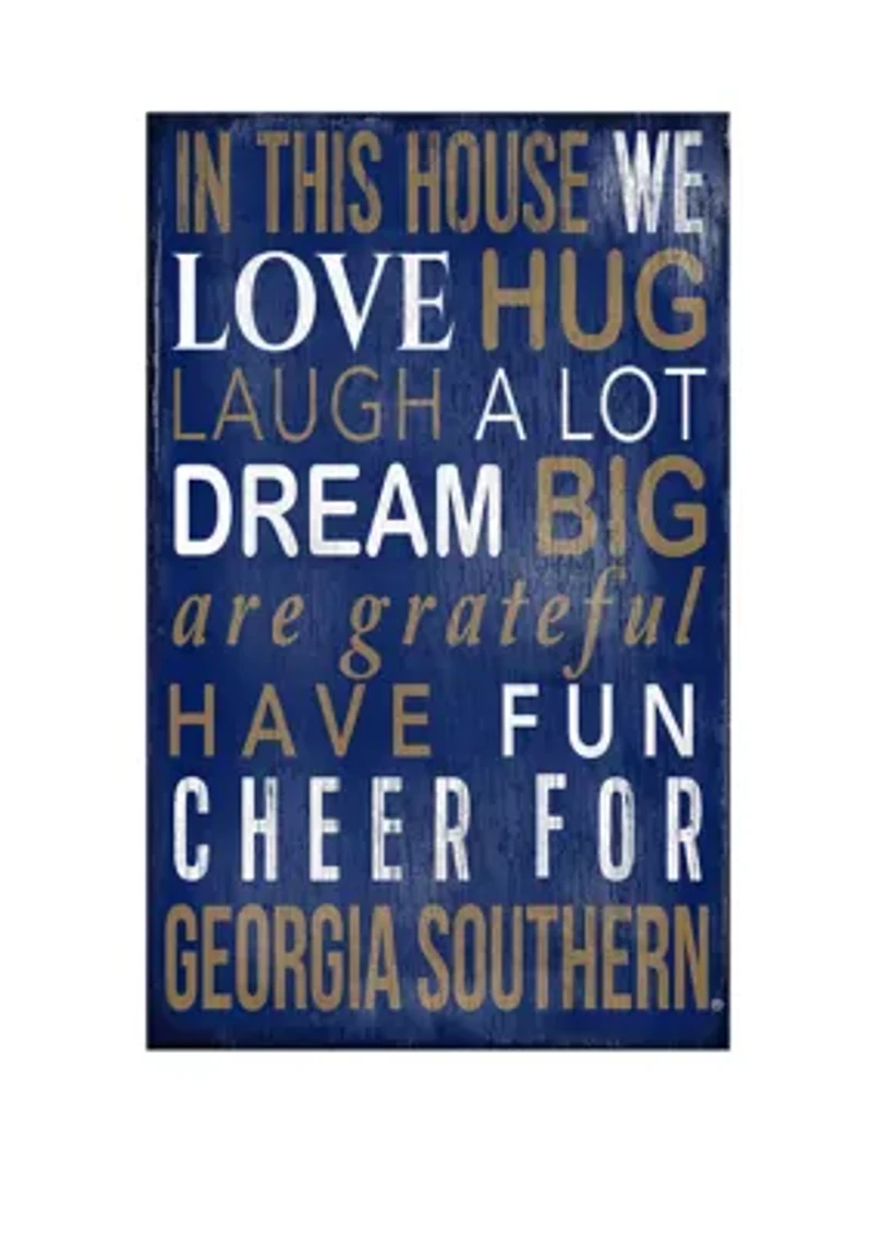 NCAA Georgia Southern Eagles In This House Sign