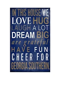 NCAA Georgia Southern Eagles In This House Sign