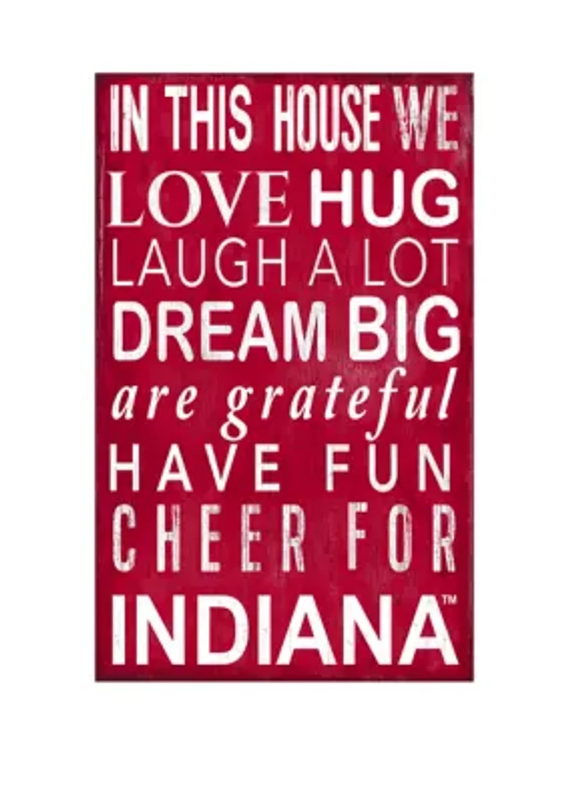 NCAA Indiana Hoosiers In This House Sign