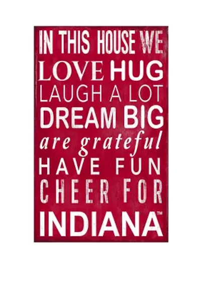 NCAA Indiana Hoosiers In This House Sign