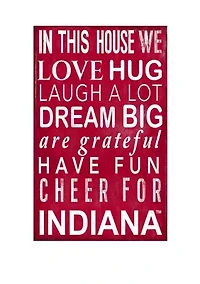 NCAA Indiana Hoosiers In This House Sign