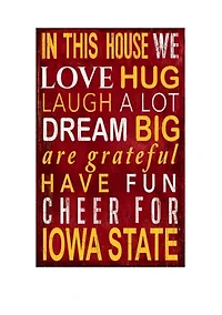 NCAA Iowa State Sycamores In This House Sign