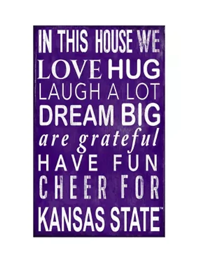 NCAA Kansas State Wildcats In This House Sign