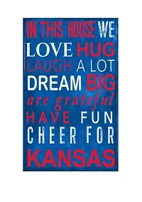 NCAA Kansas Jayhawk sIn This House Sign