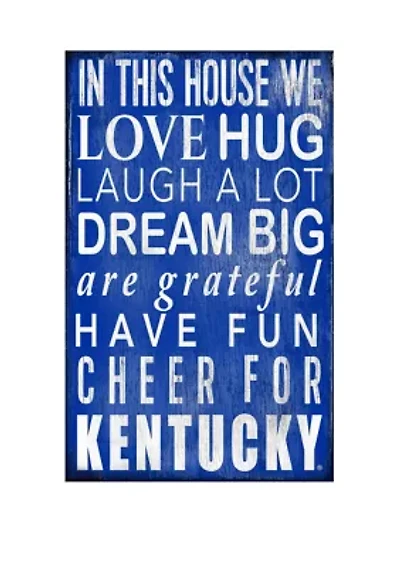 NCAA University of Kentucky Wildcats In This House Sign