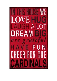 NCAA Louisville Cardinals In This House Sign